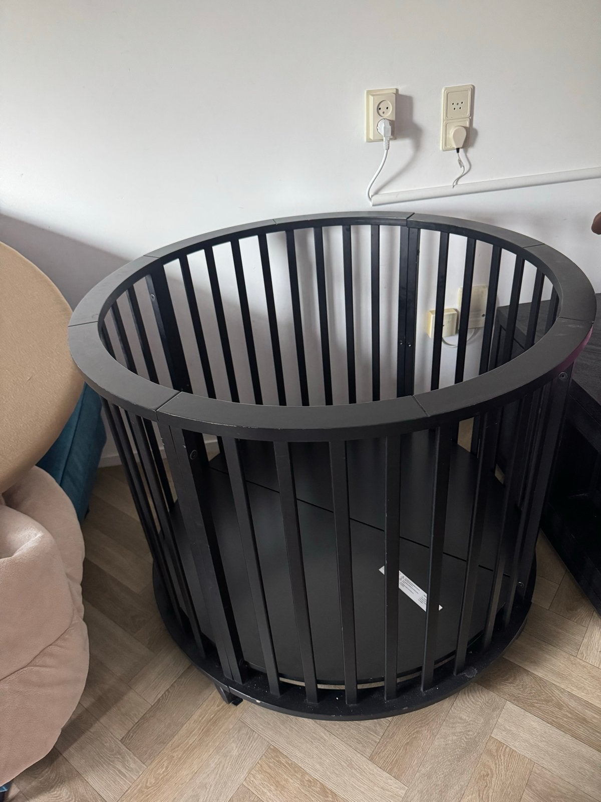 Ronde box van Europe Baby - Zwart, Kinderen en Baby's, Ophalen, Gebruikt, Rond, In hoogte verstelbaar