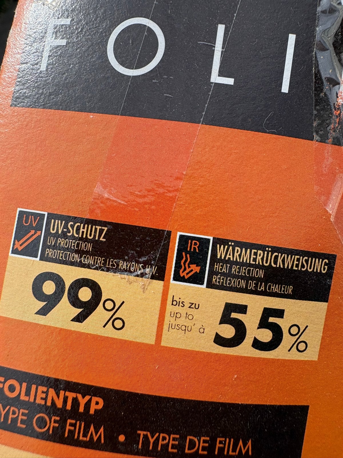 FOLIATEC BLACKNIGHT SUPERDARK Raamfolie 76x300cm, Auto diversen, Ophalen, Nieuw