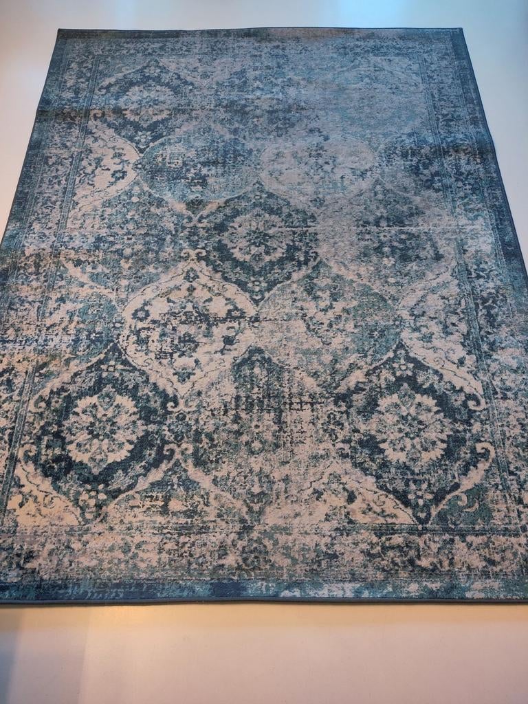 IKEA Vonsbäk Vintage Groen vloerkleed 170x230cm, Huis en Inrichting, Stoffering | Tapijten en Kleden, Ophalen, Groen, Rechthoekig