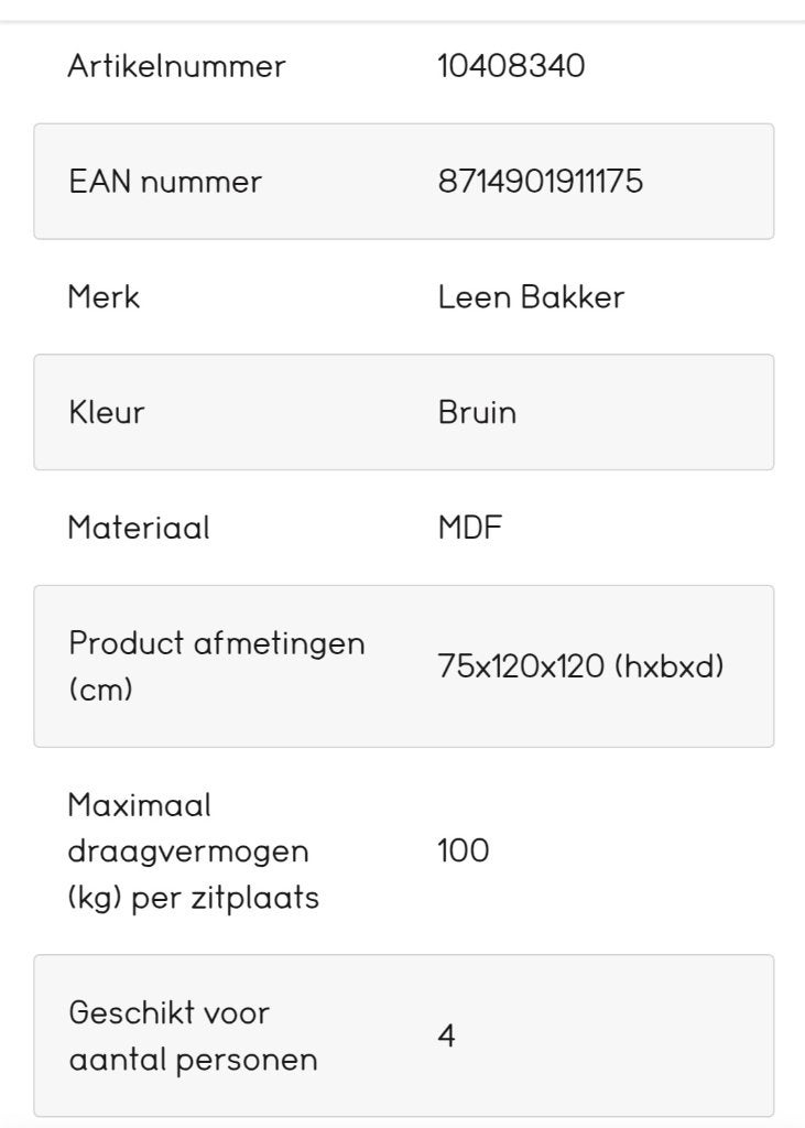 Foto 4 van Eettafel Leo bruin