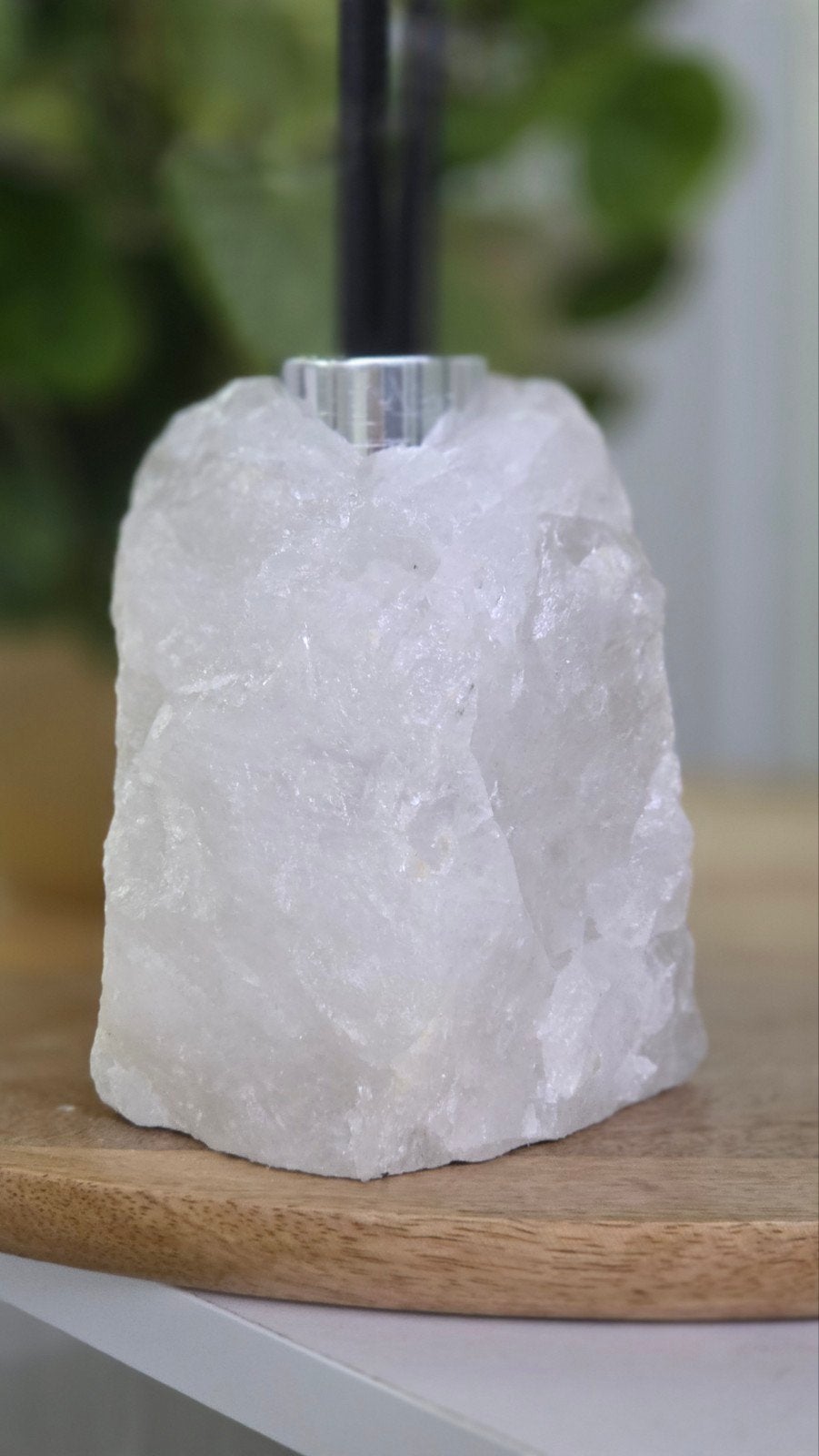 Bergkristal diffuser voor geurstokjes met zilveren dop, Ophalen of Verzenden