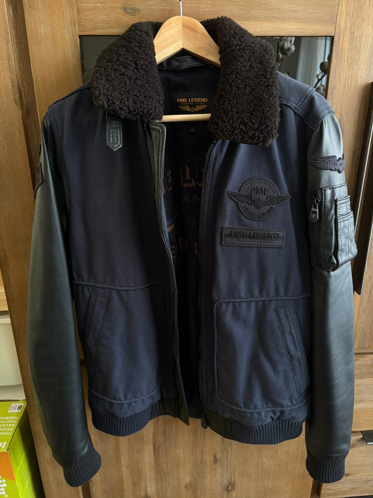 PME Legend Starlifter lederen / canvas jas maat S, Ophalen of Verzenden, Gedragen, Maat 46 (S) of kleiner, Blauw