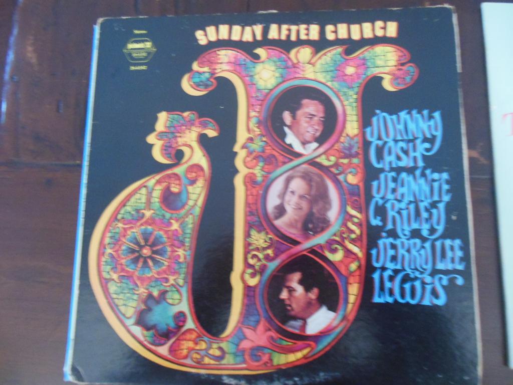 lp sunday after church johnny cash jerry lee lewis jeannie c, Gebruikt, Originele persing, Ophalen of Verzenden, 12 inch