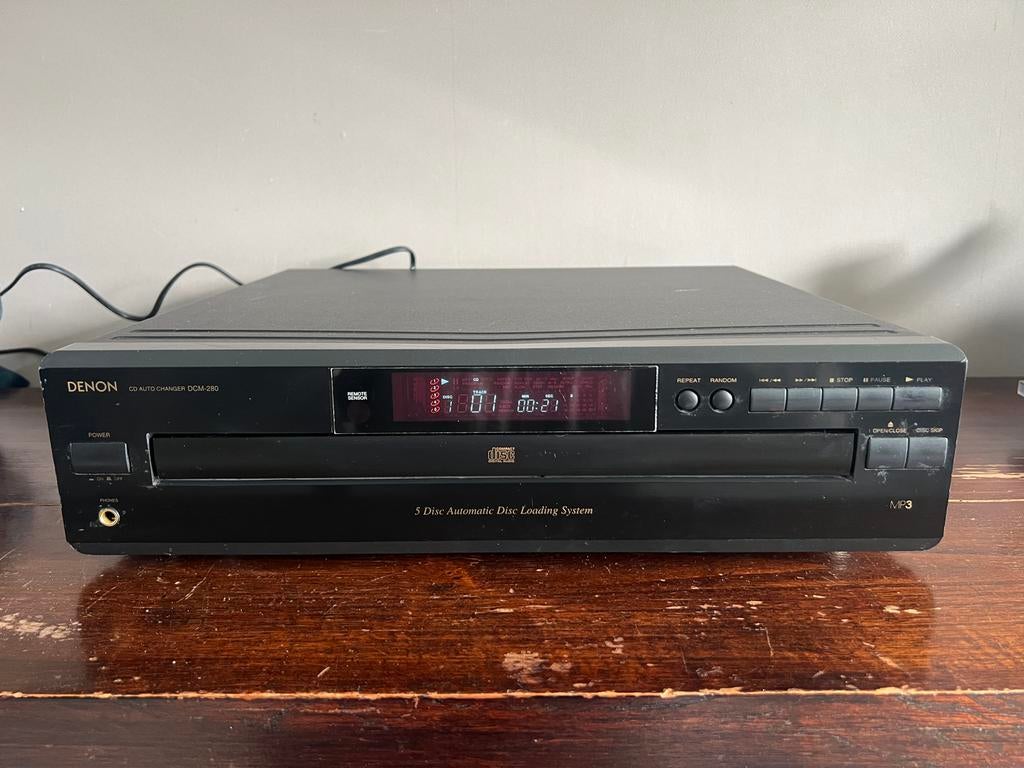 Denon DCM-280 CD Wisselaar (5 Disc) - Werkt, onderhoud, Ophalen of Verzenden, Gebruikt, Overige merken, Wisselaar