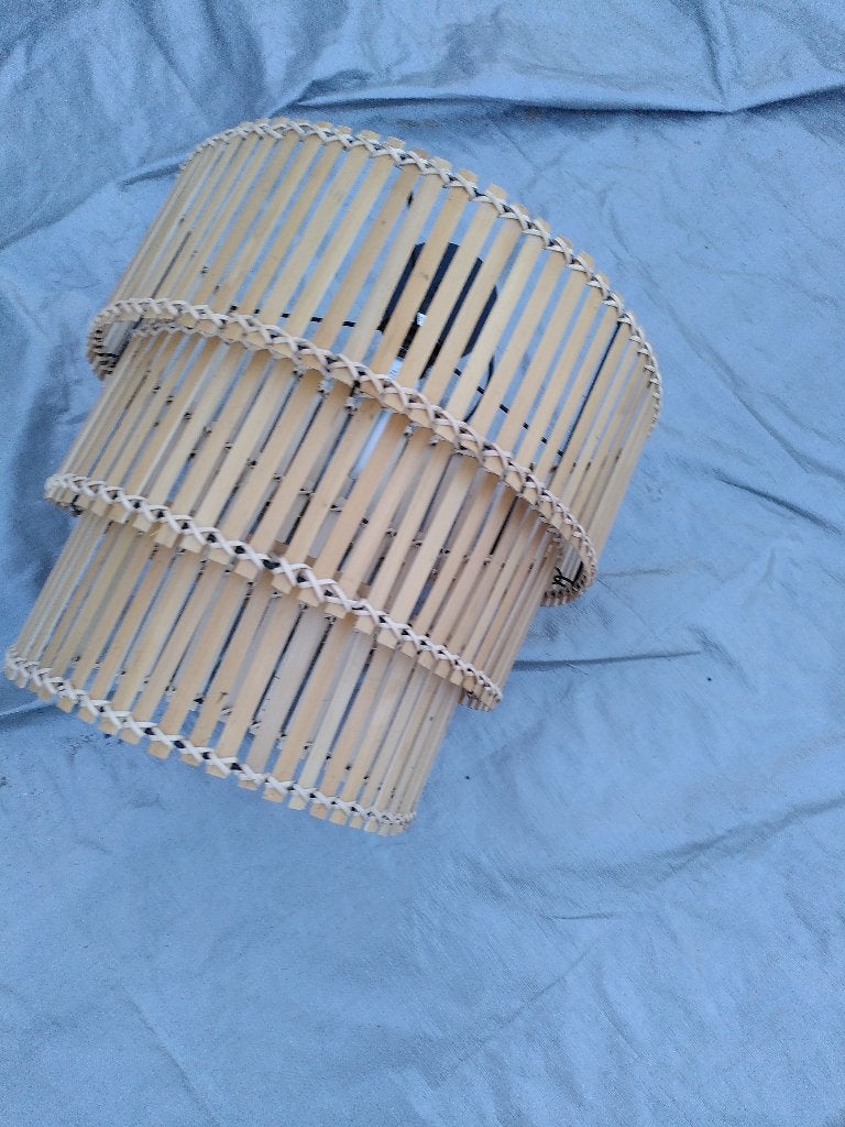 Hanglamp Bamboo, Ophalen, Zo goed als nieuw, Hout