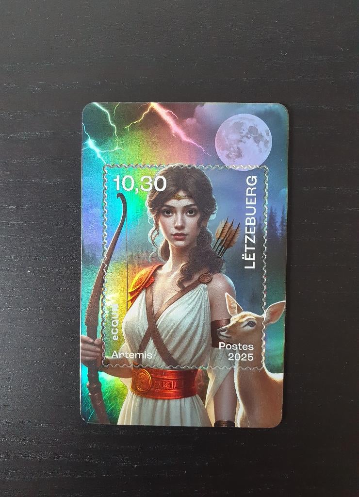 Luxemburg 2025 Arthemis Mythologie Crypto - NFT kleur Groen, Verzenden, Postfris, Overige thema's