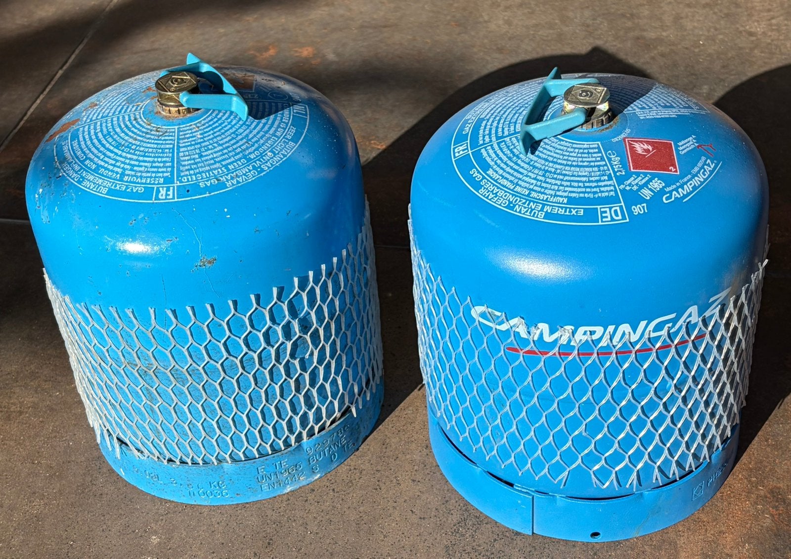 Primagaz gasflessen 907, Caravans en Kamperen, Ophalen, Zo goed als nieuw