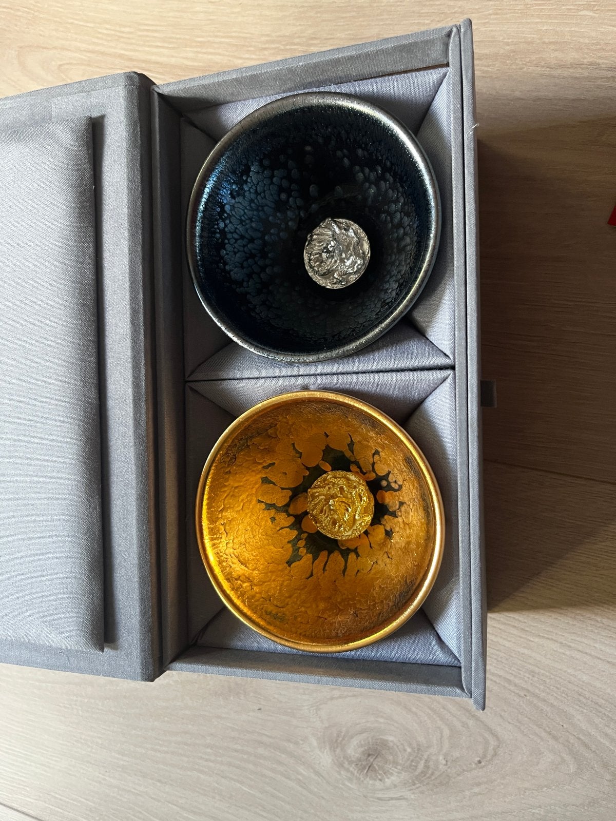 Jianzhan tea cup pair set "Hidden Dragon", Ophalen of Verzenden