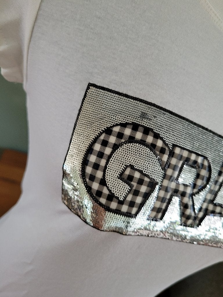 MAY BY SHINING STAR shirt tshirt pailletten maat S Nieuw, Wit, Nieuw, Ophalen of Verzenden, Korte mouw