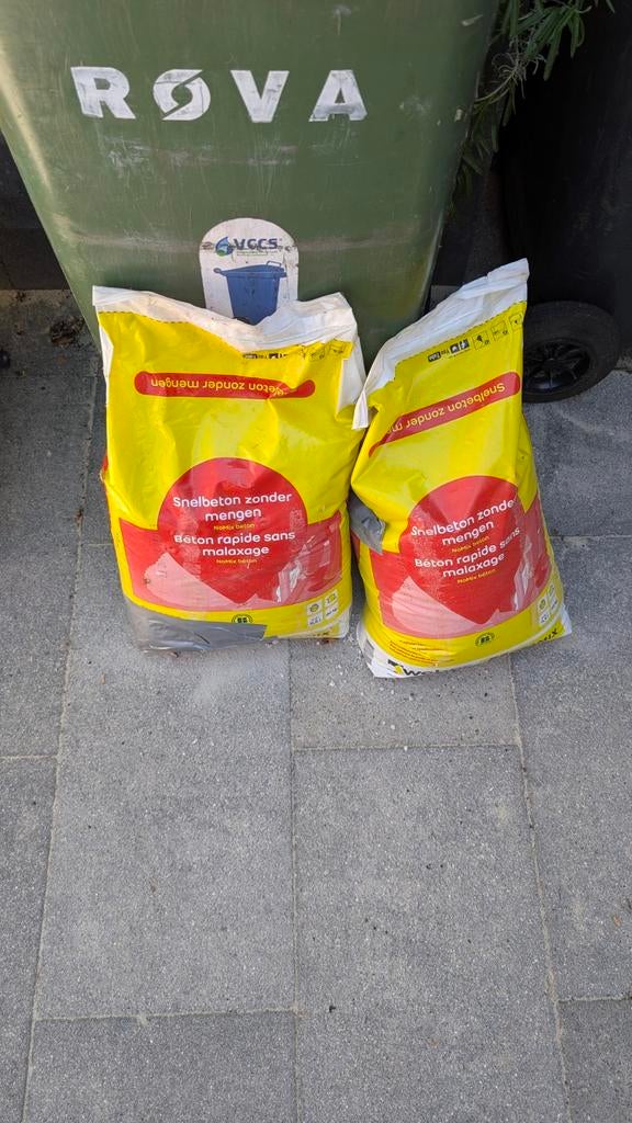 2 zakken Snelbeton zonder mengen - NoMix beton, Doe-het-zelf en Verbouw, Overige Doe-het-zelf en Verbouw, Ophalen, Nieuw