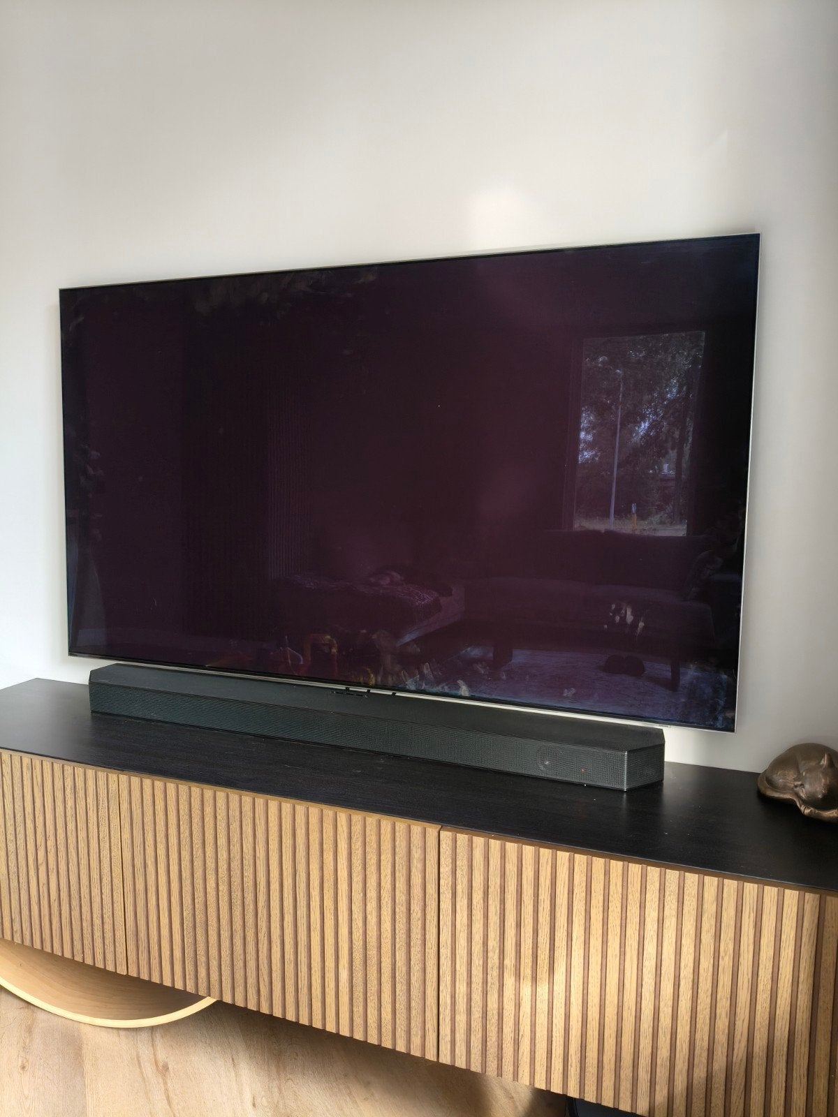 *schade, zie foto's* televisie Samsung S95B 65inch, Ophalen, Samsung, 100 cm of meer, OLED