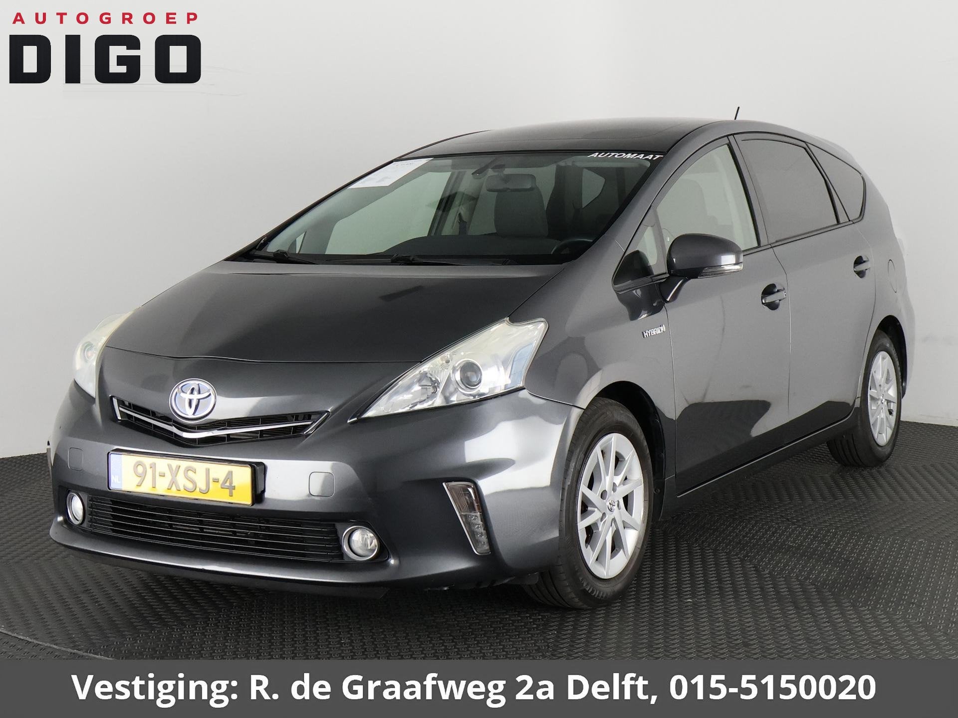Toyota Prius Wagon 1.8 Hybrid Aspiration 7-persoons | Naviga, Auto's, Gebruikt, Zwart, 4 cilinders, 7 stoelen