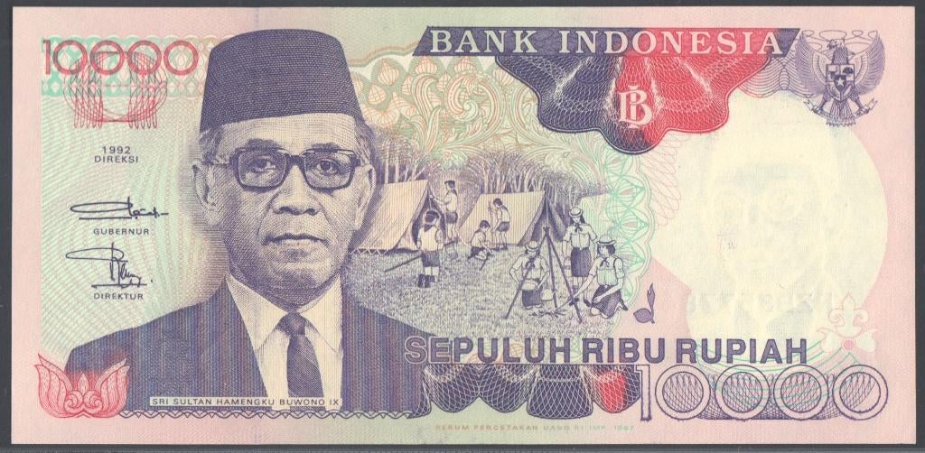 Indonesia 10.000 Rupiah 1992/1997, Verzenden, Zuidoost-Azië, Los biljet