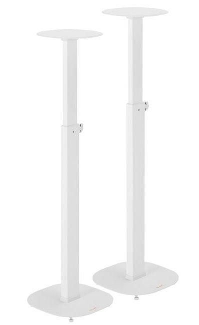 Speaker standaard metaal wit traploos van 71 tot 115 cm, Zo goed als nieuw, Geschikt voor surround/home cinema, Minder dan 60 watt