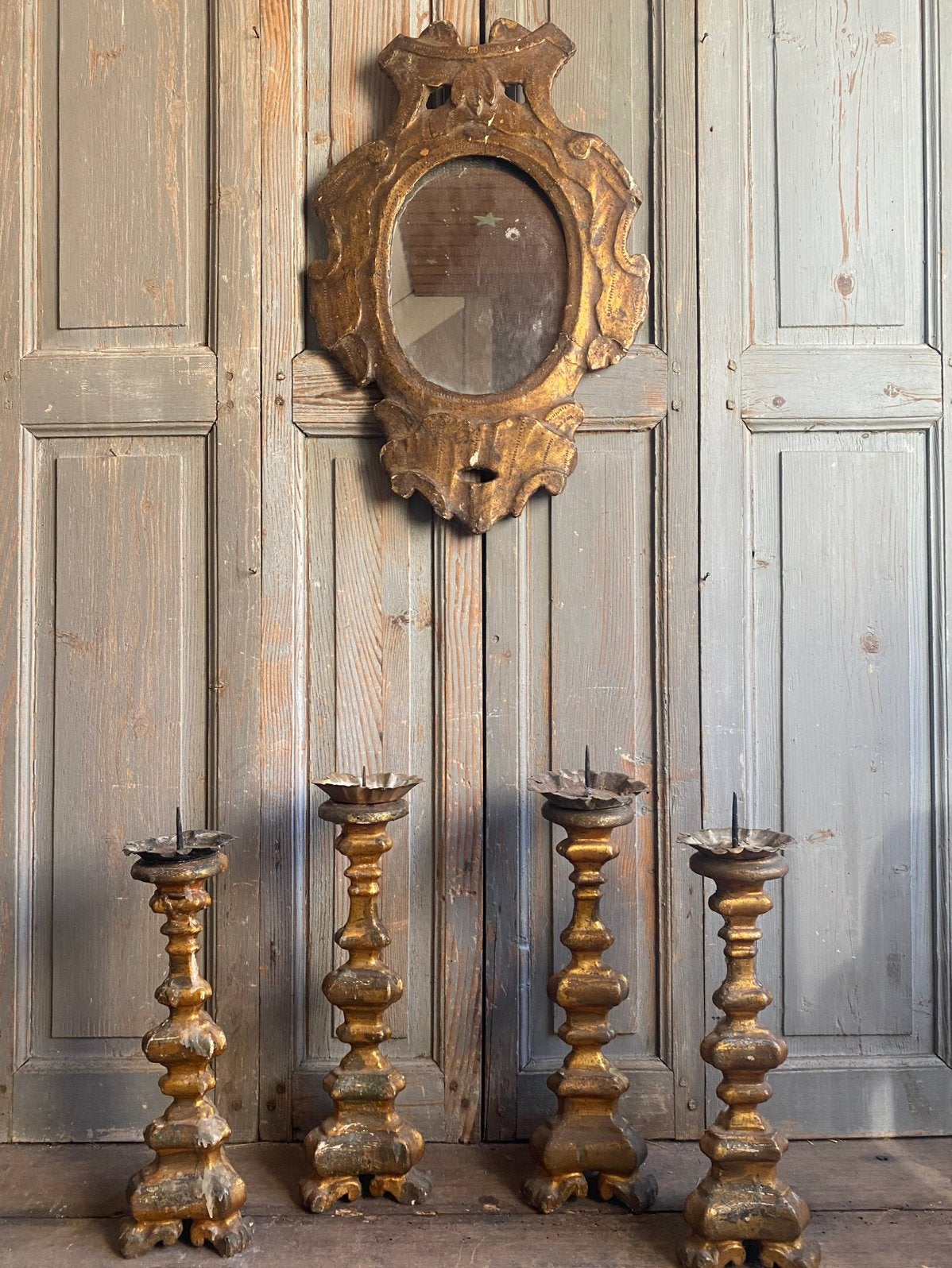 18e eeuws antiek franse spiegel, Antiek en Kunst, Antiek | Woonaccessoires, Ophalen of Verzenden