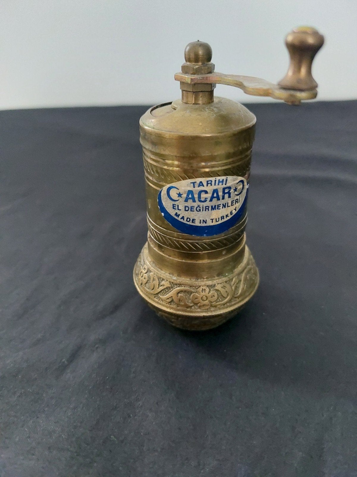Vintage Turkse Koperen Pepermolen - Acaro, Ophalen of Verzenden