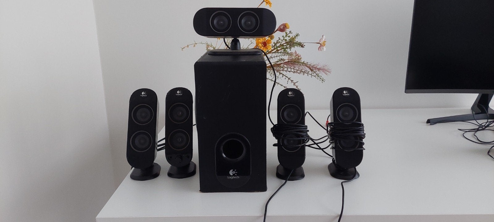 Logitech X-530 5.1 Speakerset met subwoofer, Ophalen, Gebruikt, Logitech, Speakerset