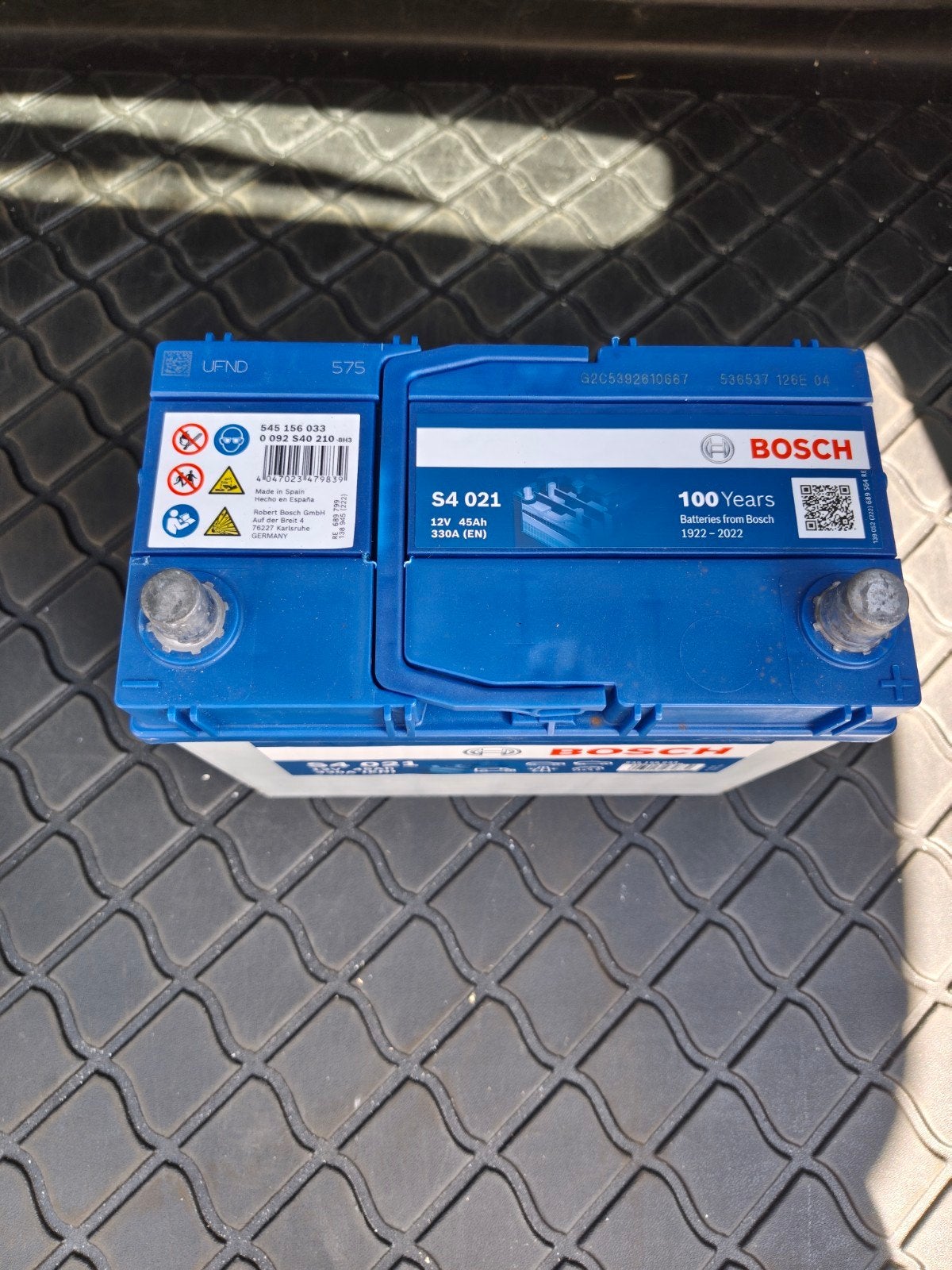 Bosch S4 021 Accu 12V 45Ah 330A (EN), Ophalen, Gebruikt, Universele onderdelen