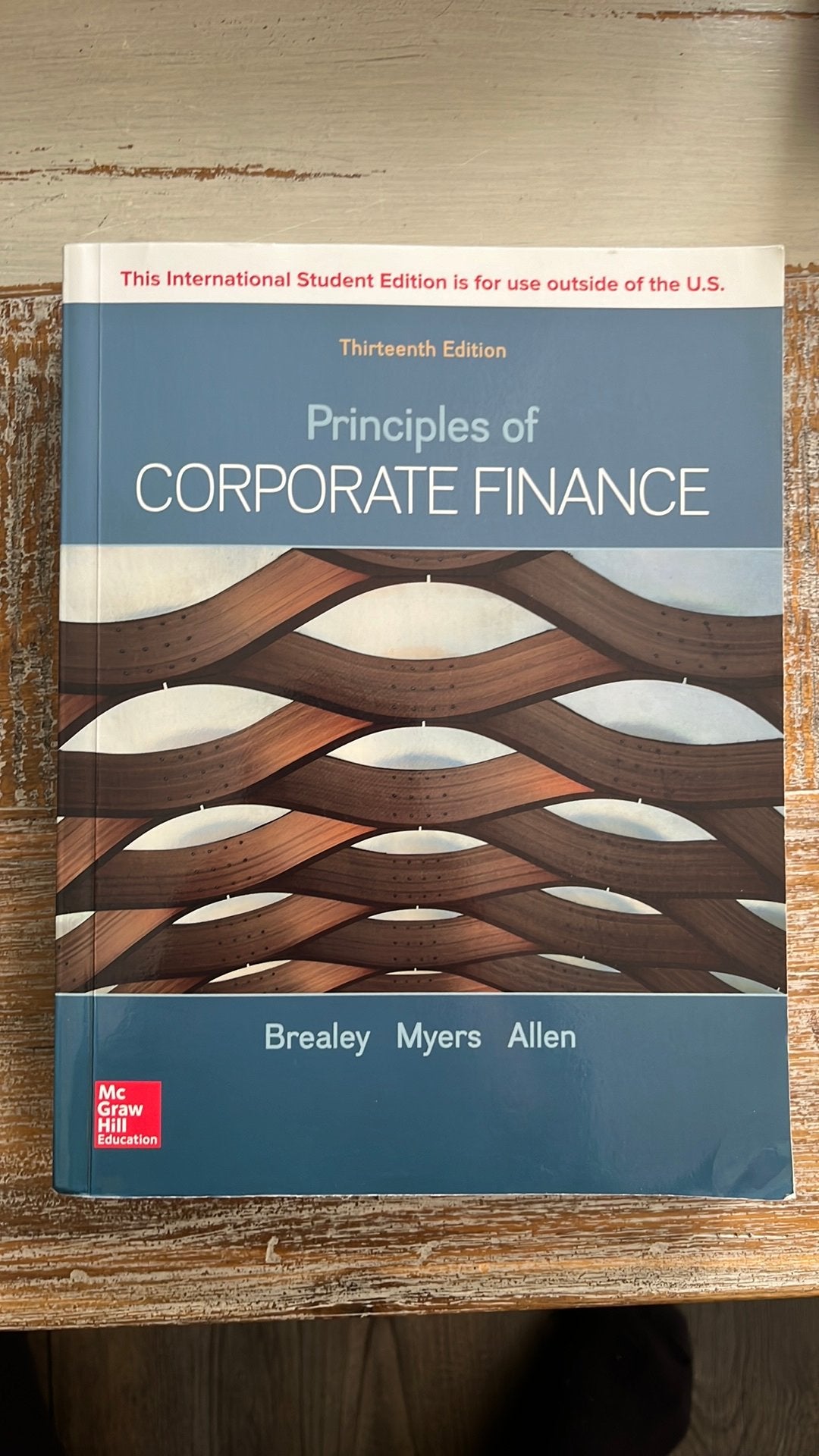 Principles of Corporate Finance - Brealy Meyers Allen - 13th, Boeken, Studieboeken en Cursussen, Ophalen of Verzenden, Beta, Zo goed als nieuw