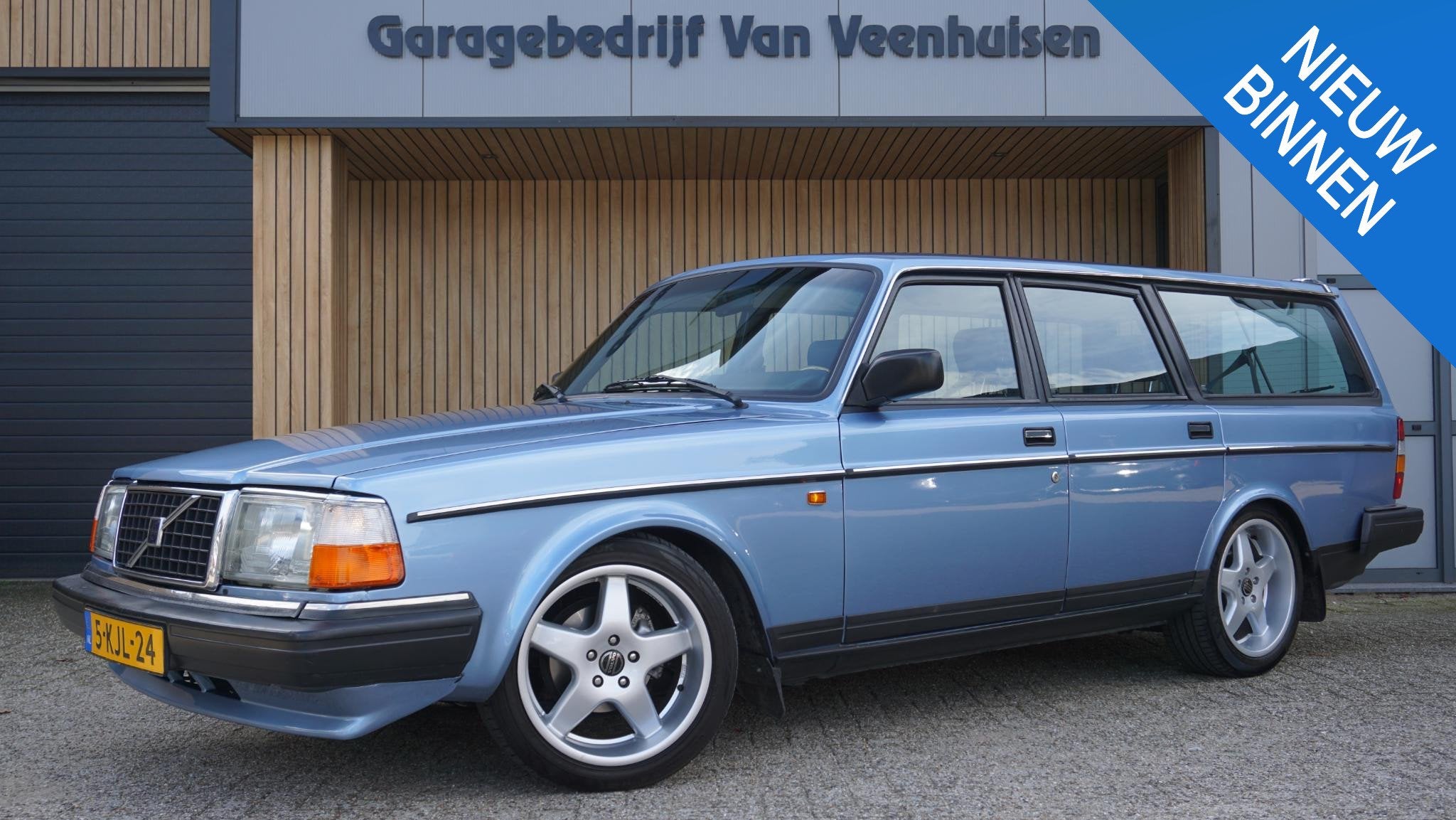 Volvo 240 245 2.3 Turbo 250PK B230FK Leder Airco 17inch Eike, Gebruikt, 4 cilinders, Blauw, Leder