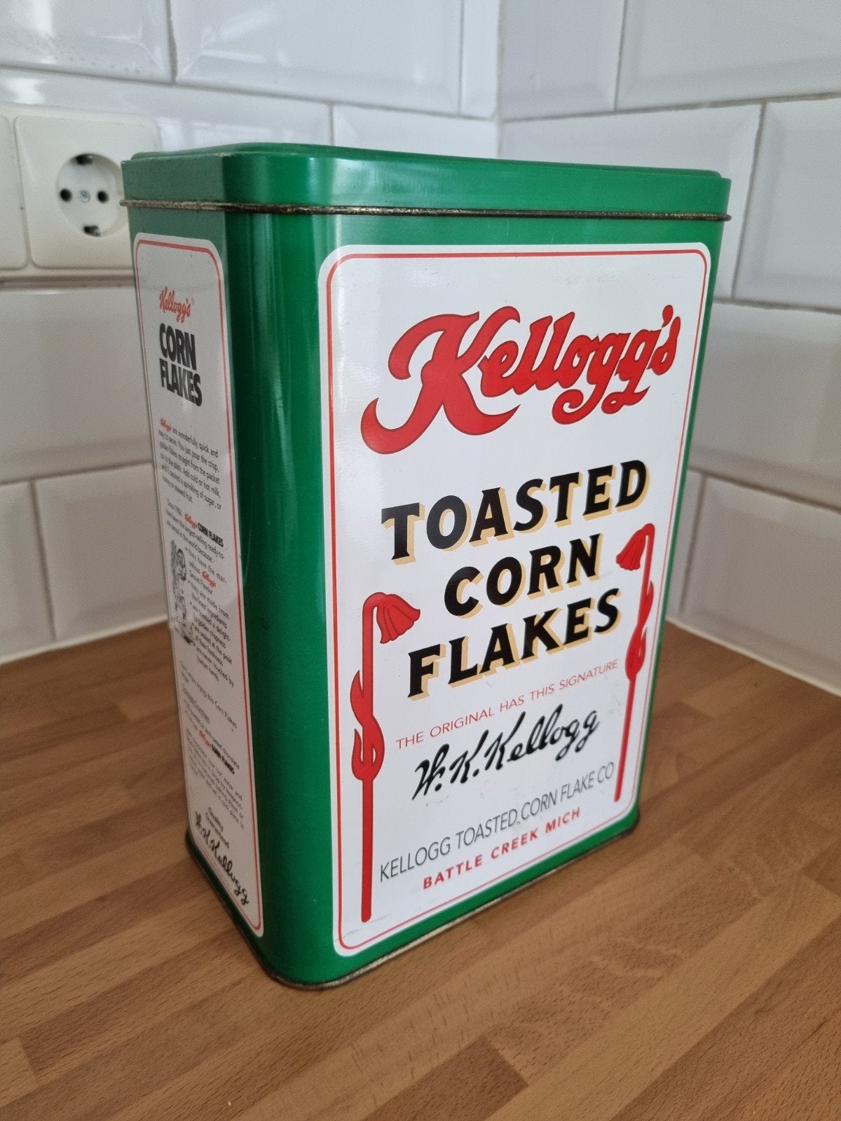 Vintage Kellogg's Corn Flakes Blikken Bus - Groen, Ophalen of Verzenden