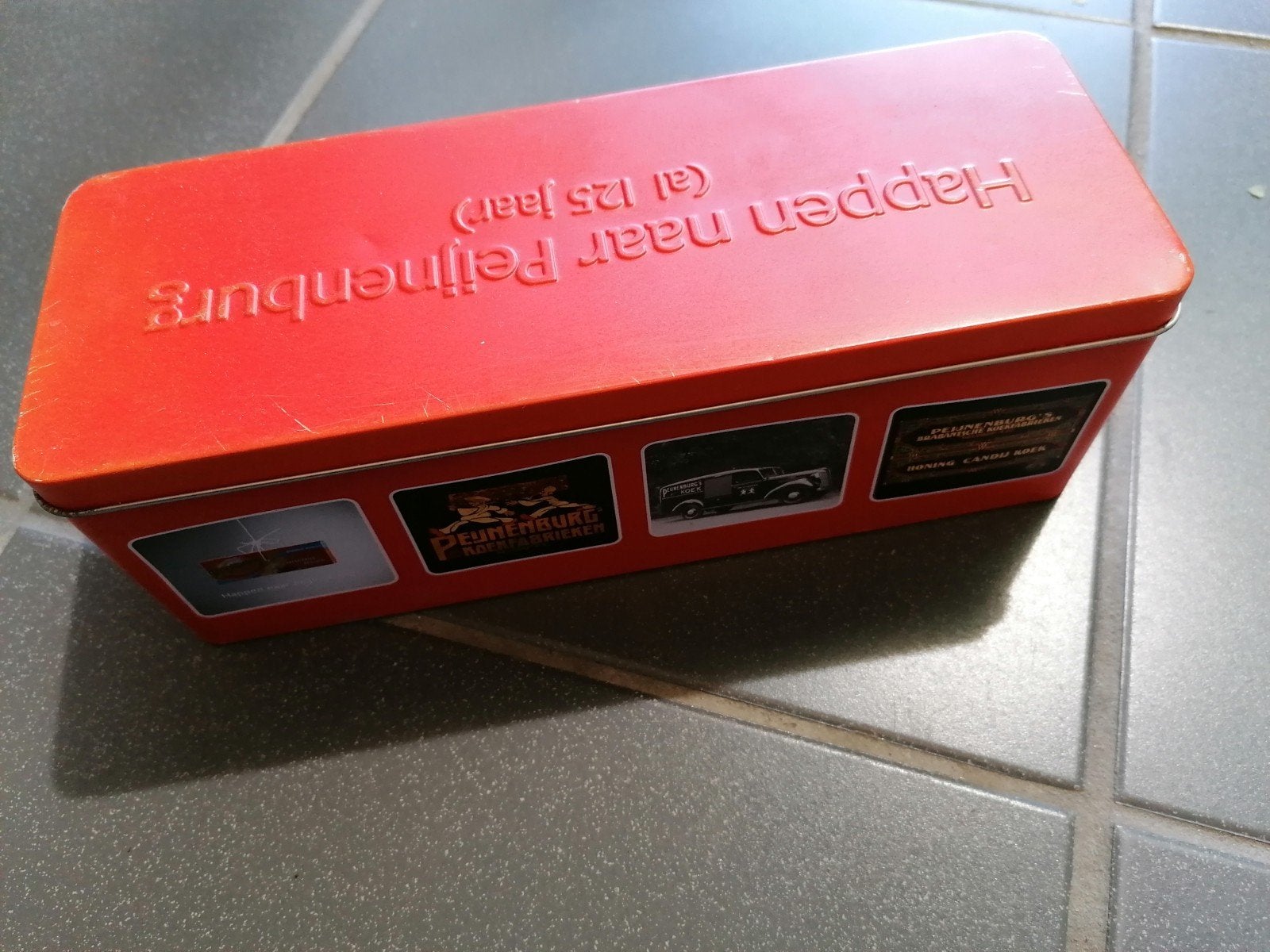 Vintage Peijnenburg koekblik - 125 jaar jubileum, Ophalen of Verzenden, Gebruikt, Koek(jes)
