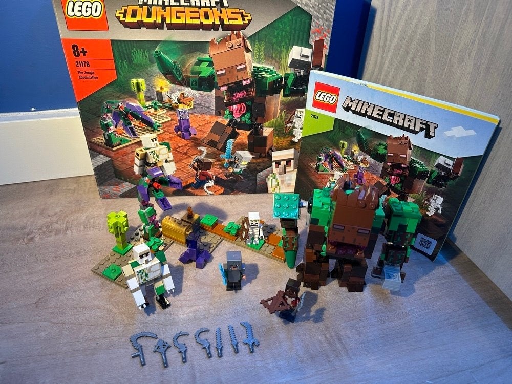 LEGO Minecraft Dungeons 21176 - Het Junglemonster (Compleet), Minecraft, Lego, Ophalen of Verzenden, Zo goed als nieuw