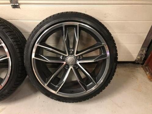20inch Audi RS5 Style Velgen! Zgn A merk winterbanden! 5x112, Gebruikt, 255 mm, -, -