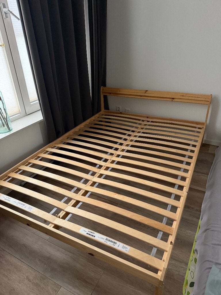 [SOLD] IKEA NEIDEN bedframe 140x200 met LURÖY lattenbodem, Ophalen, Overige kleuren, Tweepersoons, 140 cm