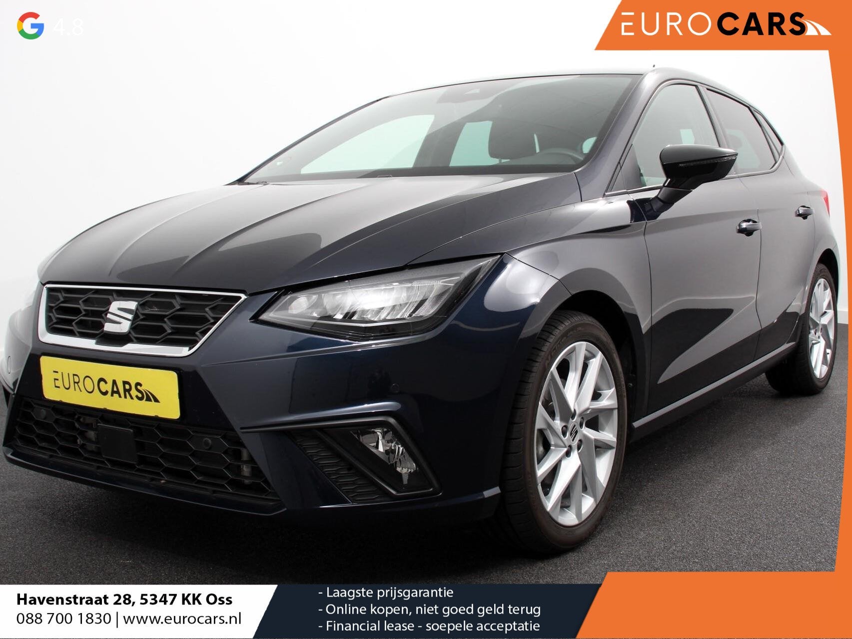 SEAT Ibiza 1.0 TSI 110pk DSG FR Navigatie Apple Carplay/Andr, Stof, Gebruikt, Blauw, Bedrijf