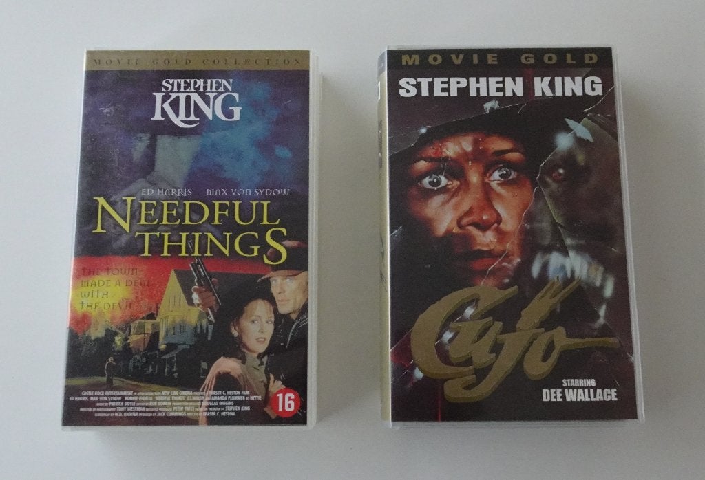 2 Stephen King Horror Films op VHS, Cd's en Dvd's, VHS | Film, Zo goed als nieuw, Horror, Vanaf 16 jaar, Ophalen