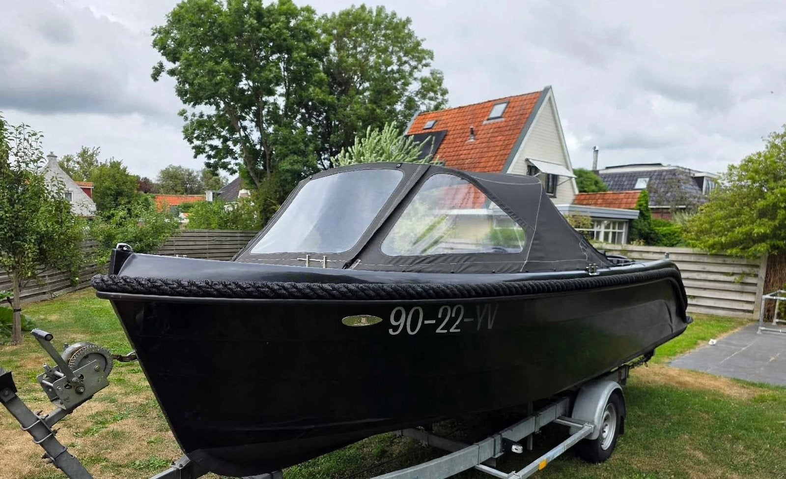 Oudhuijzer 616 Tender, met 60 pk Honda, Ophalen, 60 pk, Tender, Anker