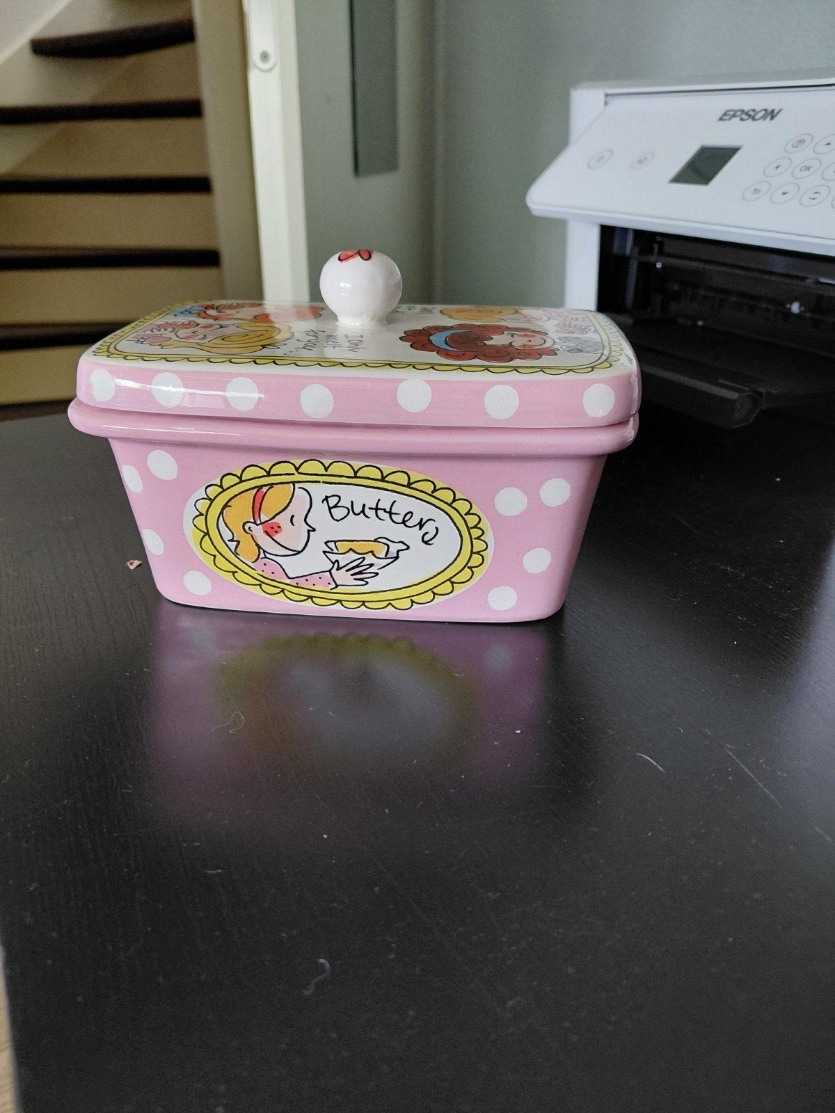 Leuke roze botervloot met vrolijke illustraties, Blond Amsterdam, Overige typen, Nieuw, Ophalen of Verzenden