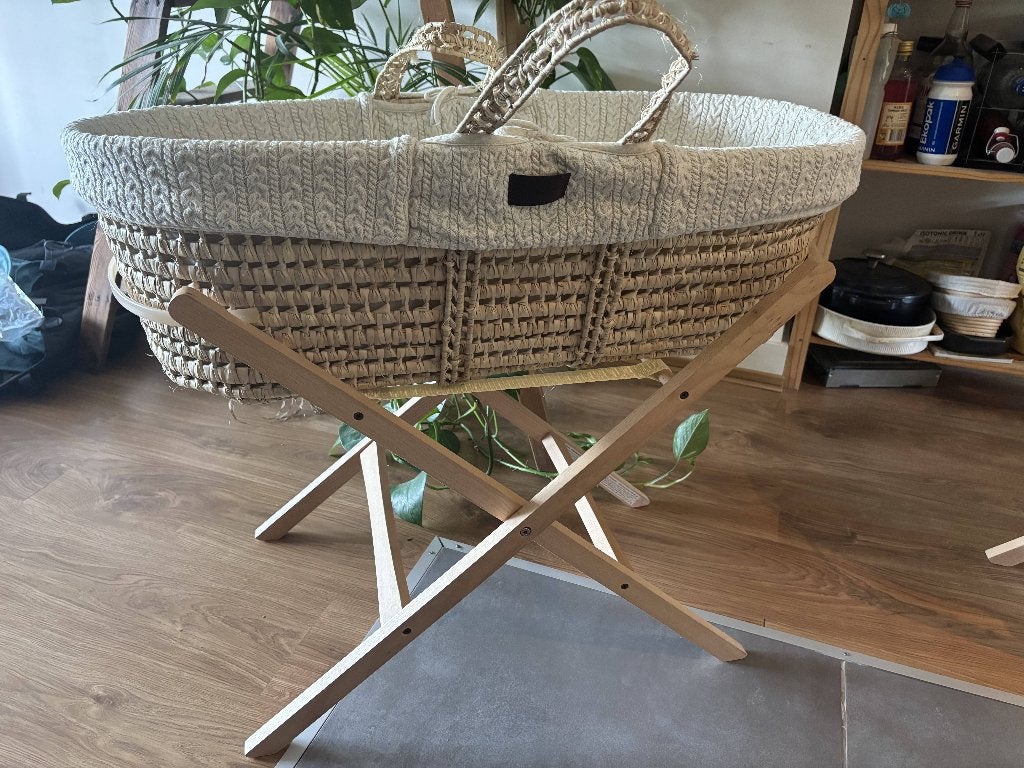 Little Green Sheep Moses Basket / Mozesmandje, Ophalen, Zo goed als nieuw, Wieg
