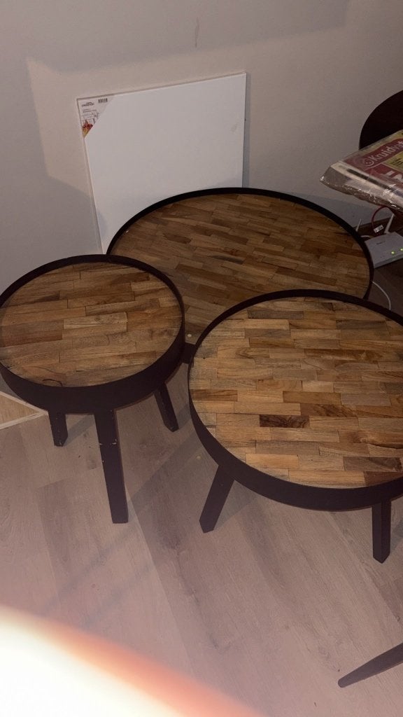 Tafeltjes 3, Minder dan 55 cm, Gebruikt, Rond, Ophalen