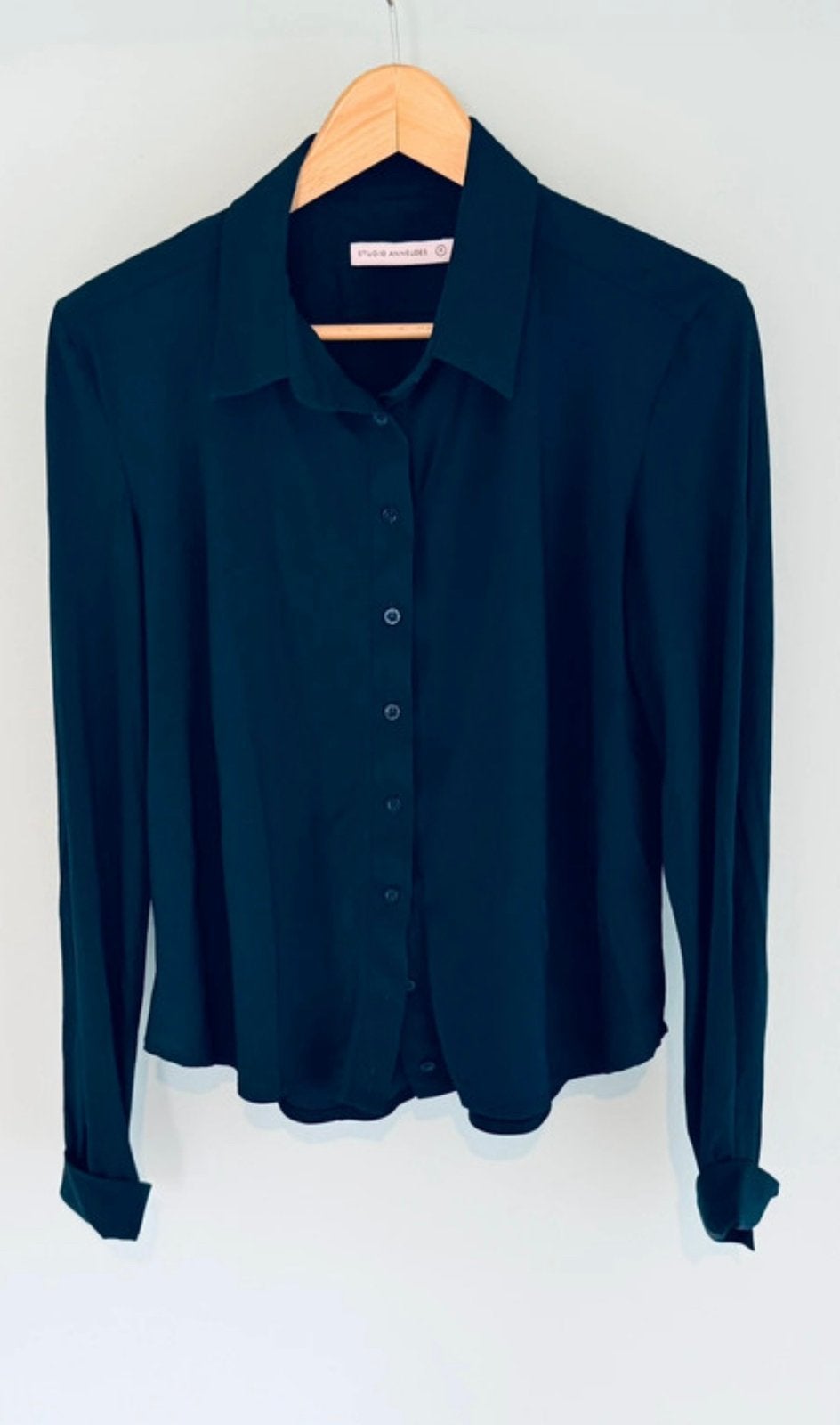 Studio Anneloes Bobby blouse kleur blauw travelstof mt M, Ophalen of Verzenden, Zo goed als nieuw, Maat 38/40 (M), Blauw