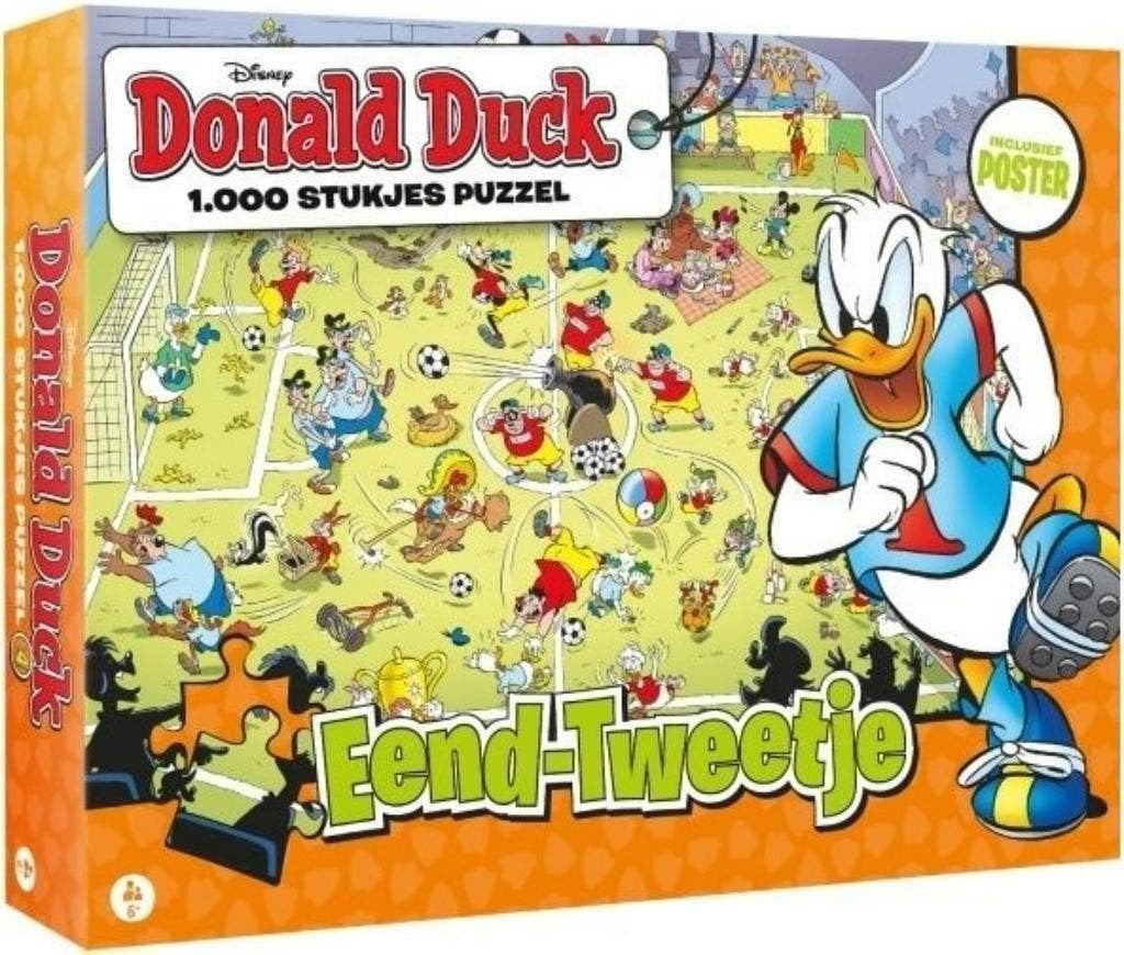 Donald Duck Puzzel - 1000 st - Eend-Tweetjes - Legpuzzel, Ophalen of Verzenden, 500 t/m 1500 stukjes, Nieuw, Legpuzzel