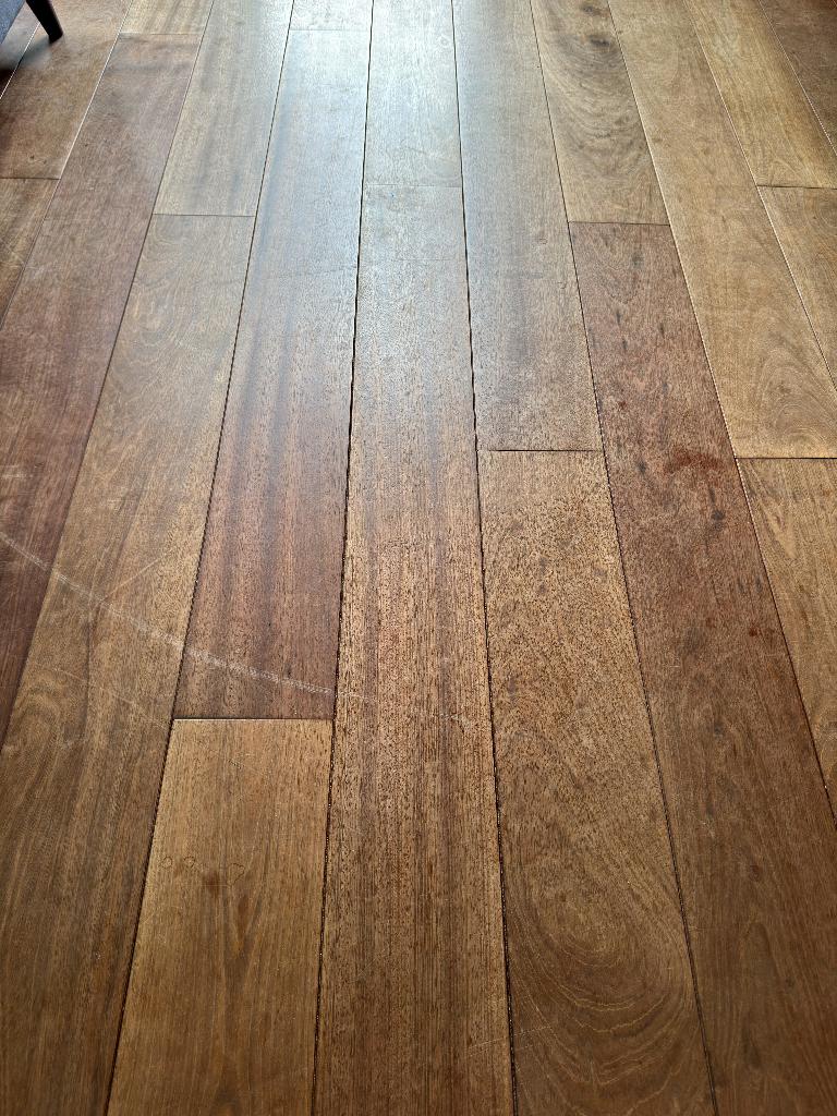 Jatoba hardhouten vloer 58 m², Gebruikt, 10 m² of meer, 10 tot 30 cm, Hout