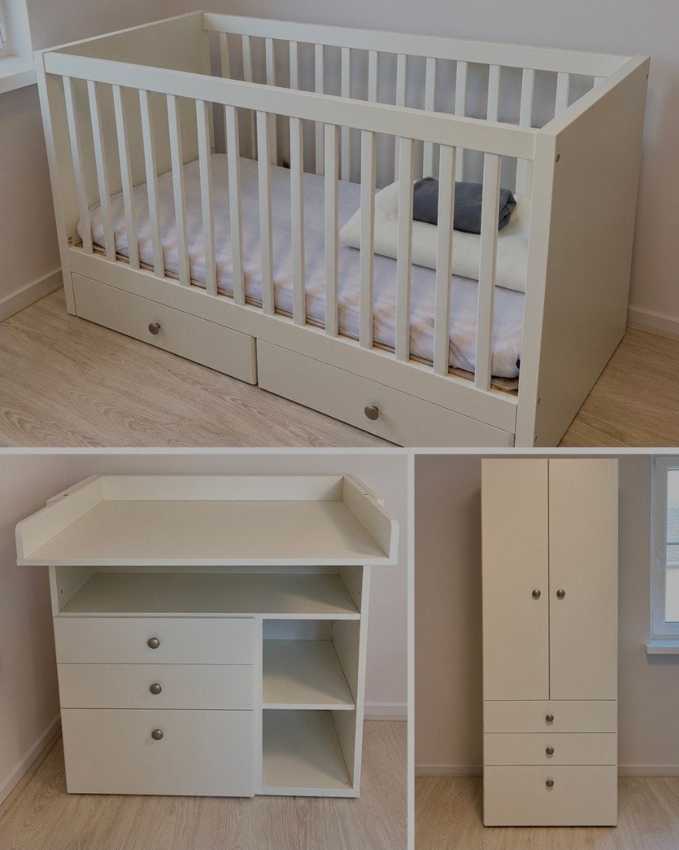 Ikea kinderkamer kast, commode, ledikant Stuva Följa, Ophalen, Zo goed als nieuw, Jongetje of Meisje