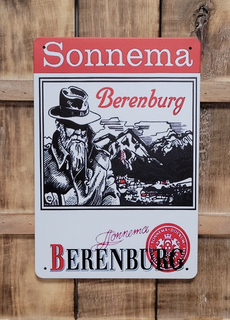 Sonnema berenburg man reclamebord van metaal wandbord deco, Verzamelen, Reclamebord, Info@deconoord.nl, Deco Noord, Nieuw
