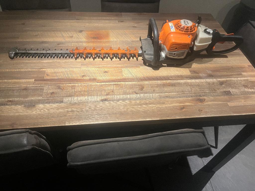 Stihl moter heggenschaar, Tuin en Terras, Heggenscharen, Ophalen, Gebruikt, Benzine, Stihl