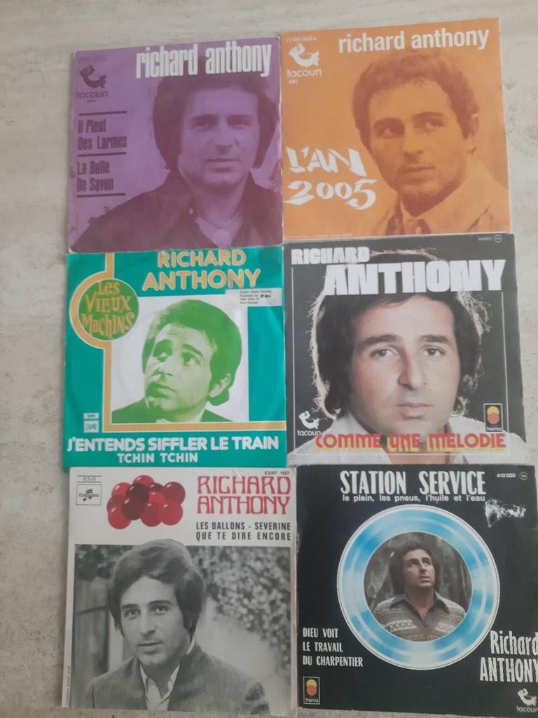 20x vinyl singels van Richard Anthony, Ophalen of Verzenden, Zo goed als nieuw, Overige formaten, Overige soorten