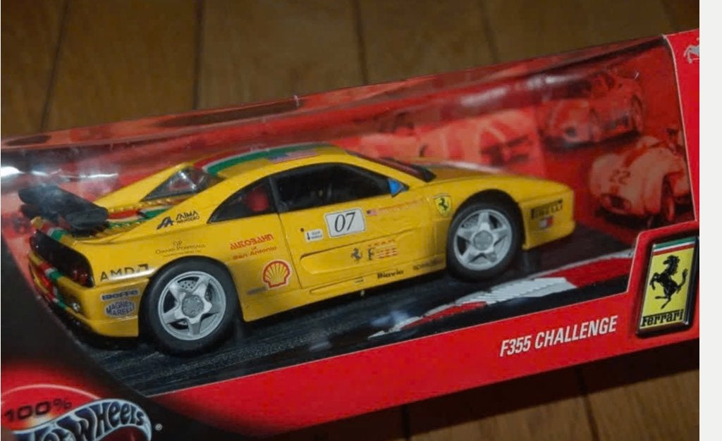 1:18 FERRARI F355 CHALLENGE after race Hotwheels in box WRH, Verzenden, Zo goed als nieuw, Auto, Hot Wheels