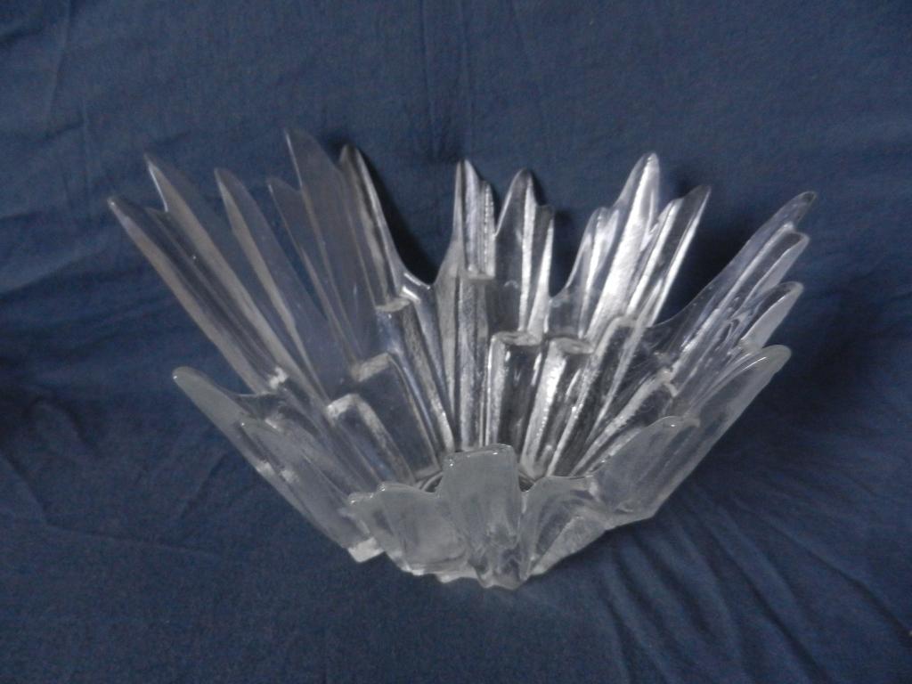 IJsglas kom Humppila ontw Tauno Wirkkala Revontulet jaren 60, Antiek en Kunst, Antiek | Glas en Kristal, Ophalen of Verzenden