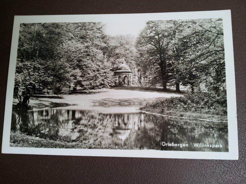 Ansichtkaart oud. Driebergen Willinkspark zwart-wit 1956, Ophalen of Verzenden, 1940 tot 1960, Gelopen, Utrecht