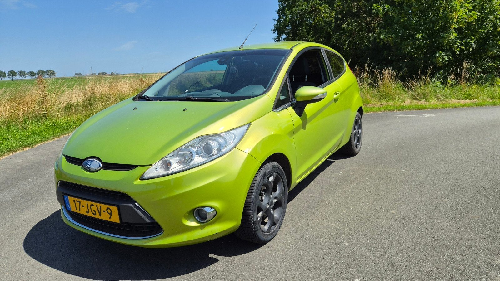Ford Fiësta 1.25 60KW 3DR 2009 Groen, Voorwielaandrijving, 600 kg, 4 cilinders, Origineel Nederlands