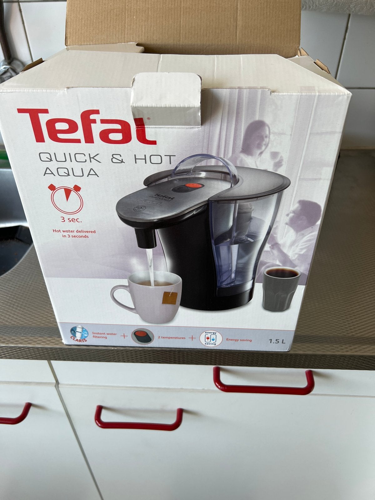Tefal Quick & Hot Aqua Waterkoker - NIEUW APPARAAT!!, Witgoed en Apparatuur, Waterkokers, 1 tot 2 liter, Ophalen of Verzenden
