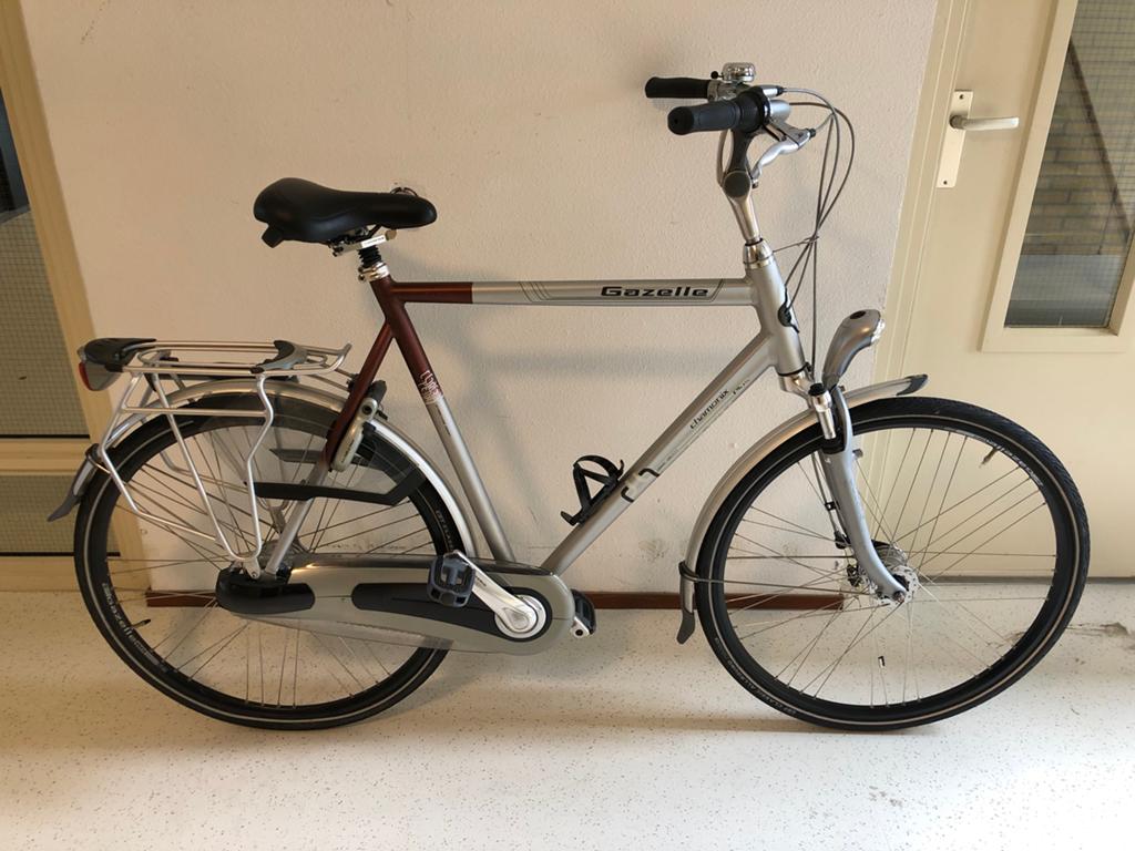 Gazelle chamonix plus Herenfiets Hoog model 68cm, Ophalen, Versnellingen, Zo goed als nieuw, 65 cm of meer