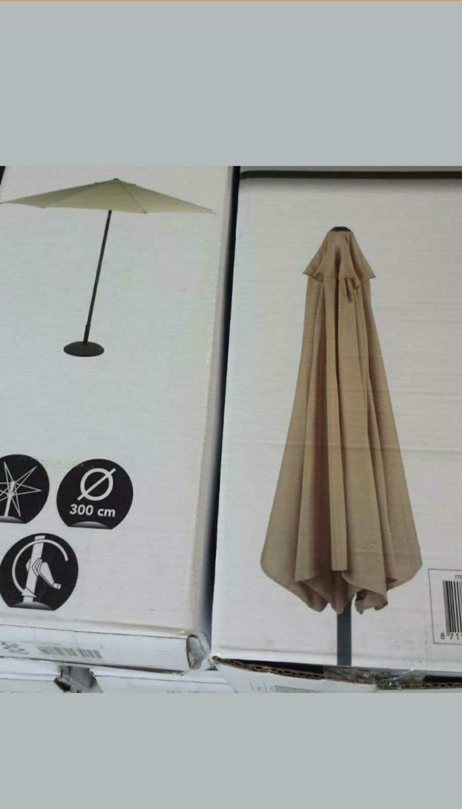 Nieuw parasol van drie meter van aluminium nooit gebruikt zi, Ophalen of Verzenden, Nieuw