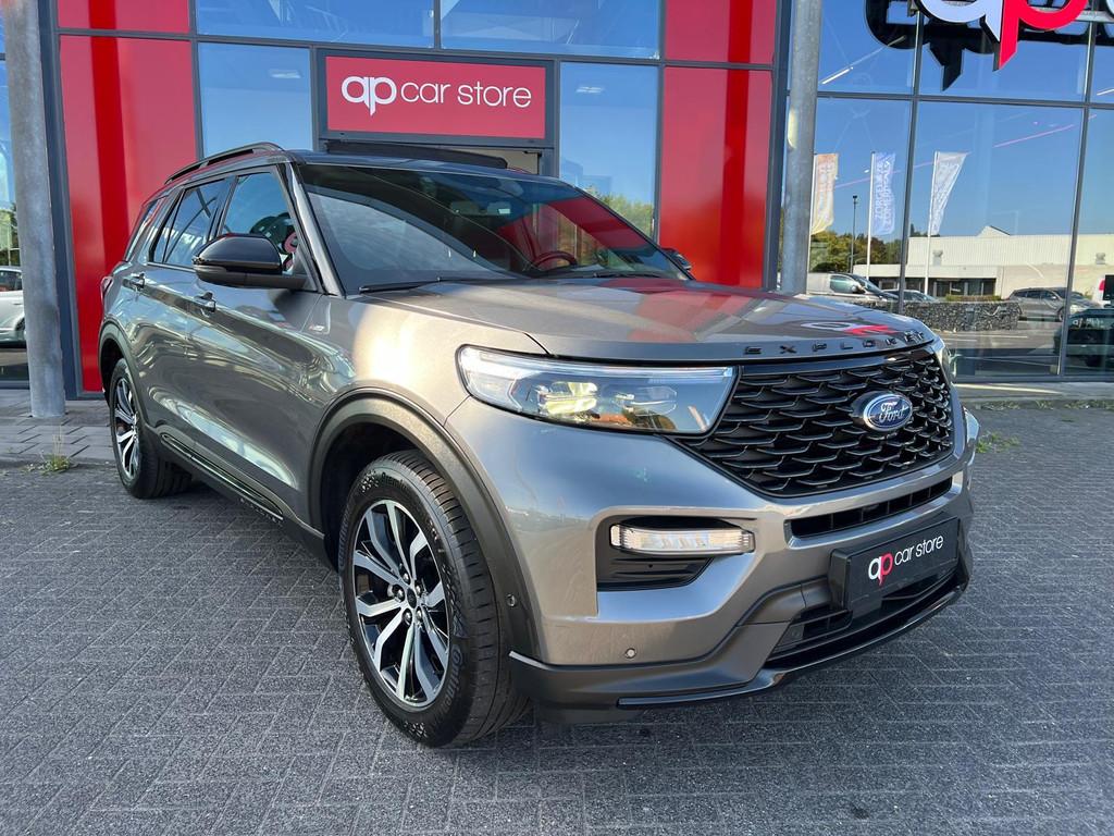Ford Explorer 3.0 V6 EcoBoost PHEV ST-Line 7, Auto's, Ford, Automaat, Verwarming stoelen achter, Gebruikt, Zwart